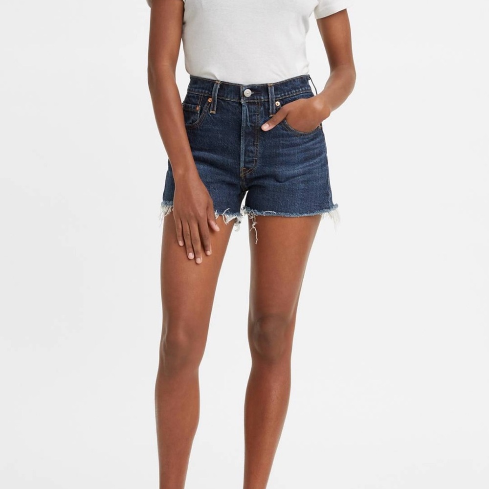 Levi's Blue Jean Shorts High-Waisted Cut-Off